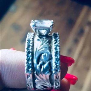 Size 10 Fanning Sterling Silver Ring